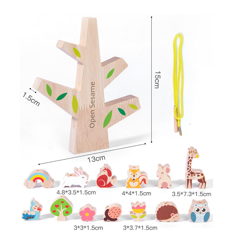 Children Wooden Balance Stacking Toy Montessori Educational Blocks Toy