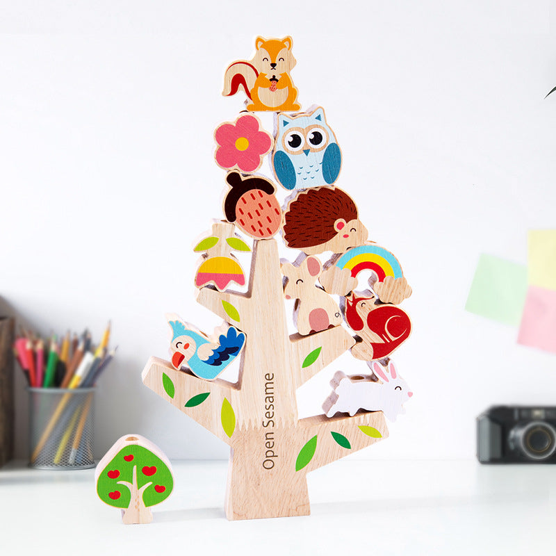 Children Wooden Balance Stacking Toy Montessori Educational Blocks Toy