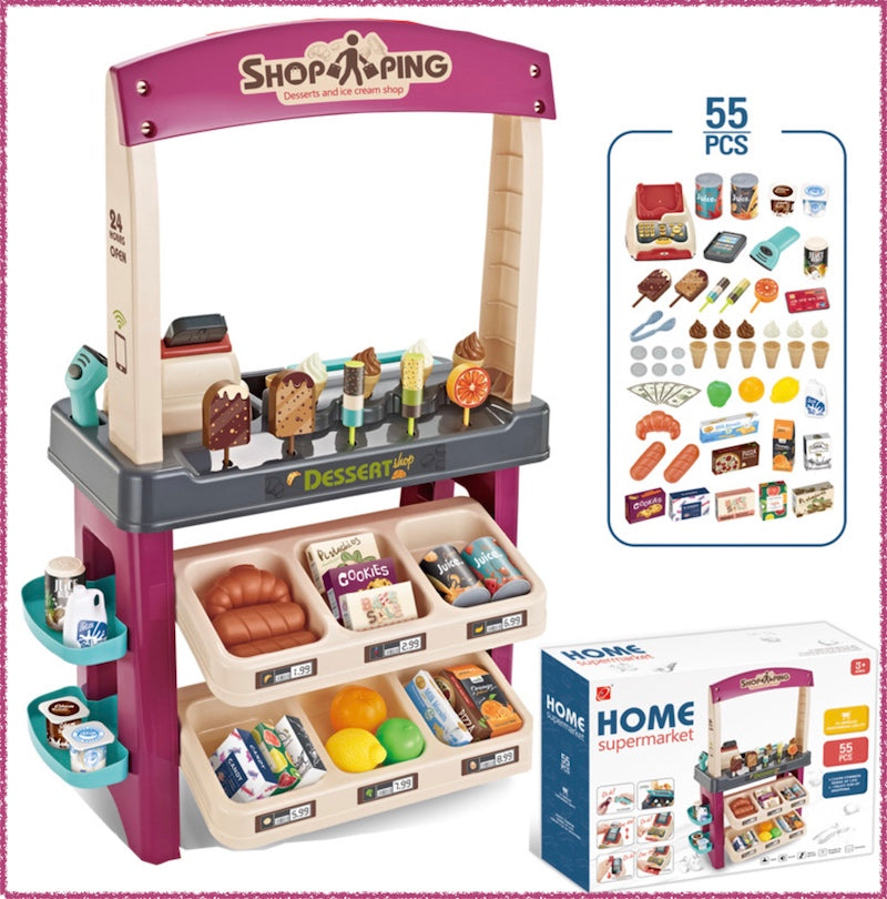 Children Pretend Play Dessert Market Toy