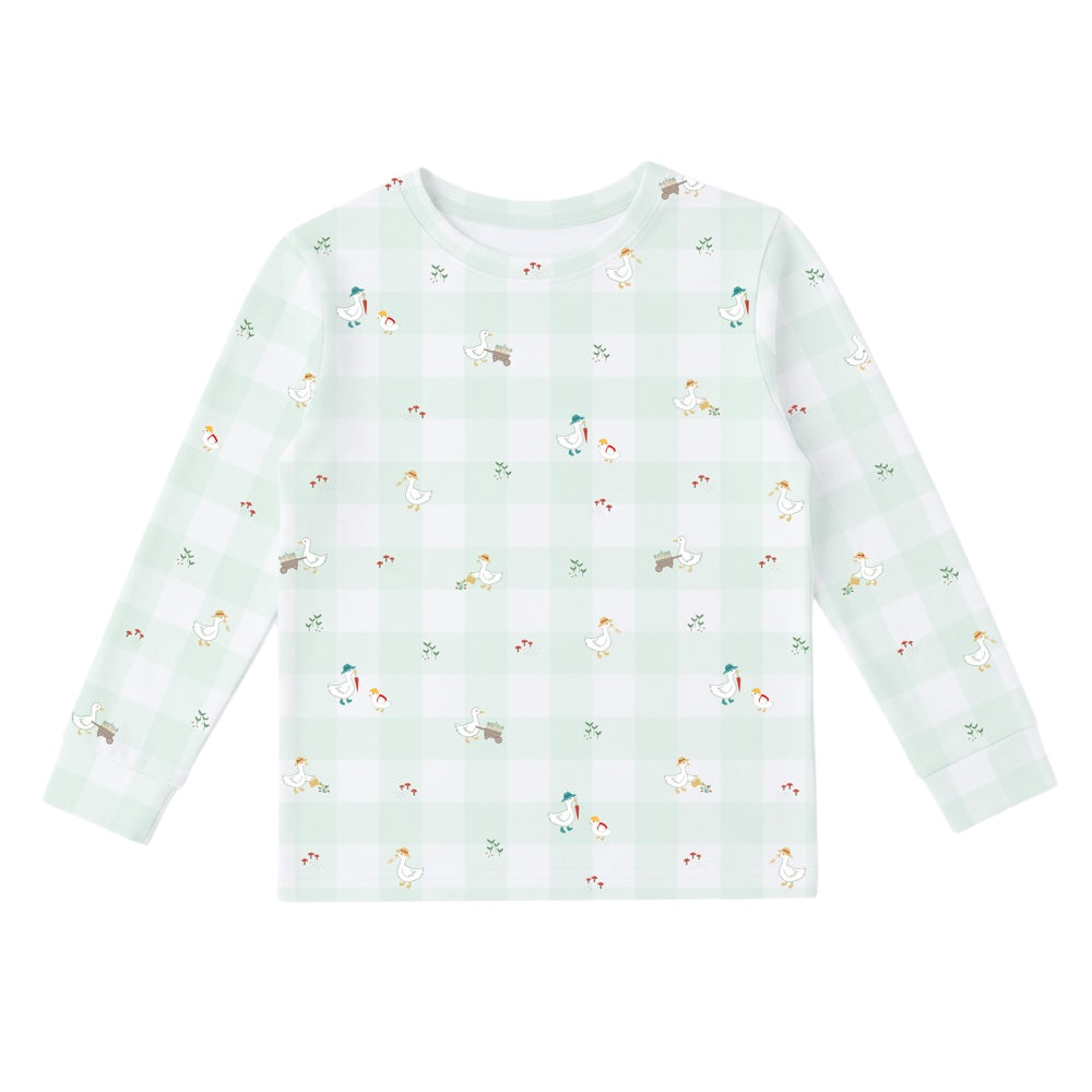 Cooling Bamboo Long Sleeve Tops Goose Farm Soft Comfortable Cooling Sleepwear | Family Matching Wear
