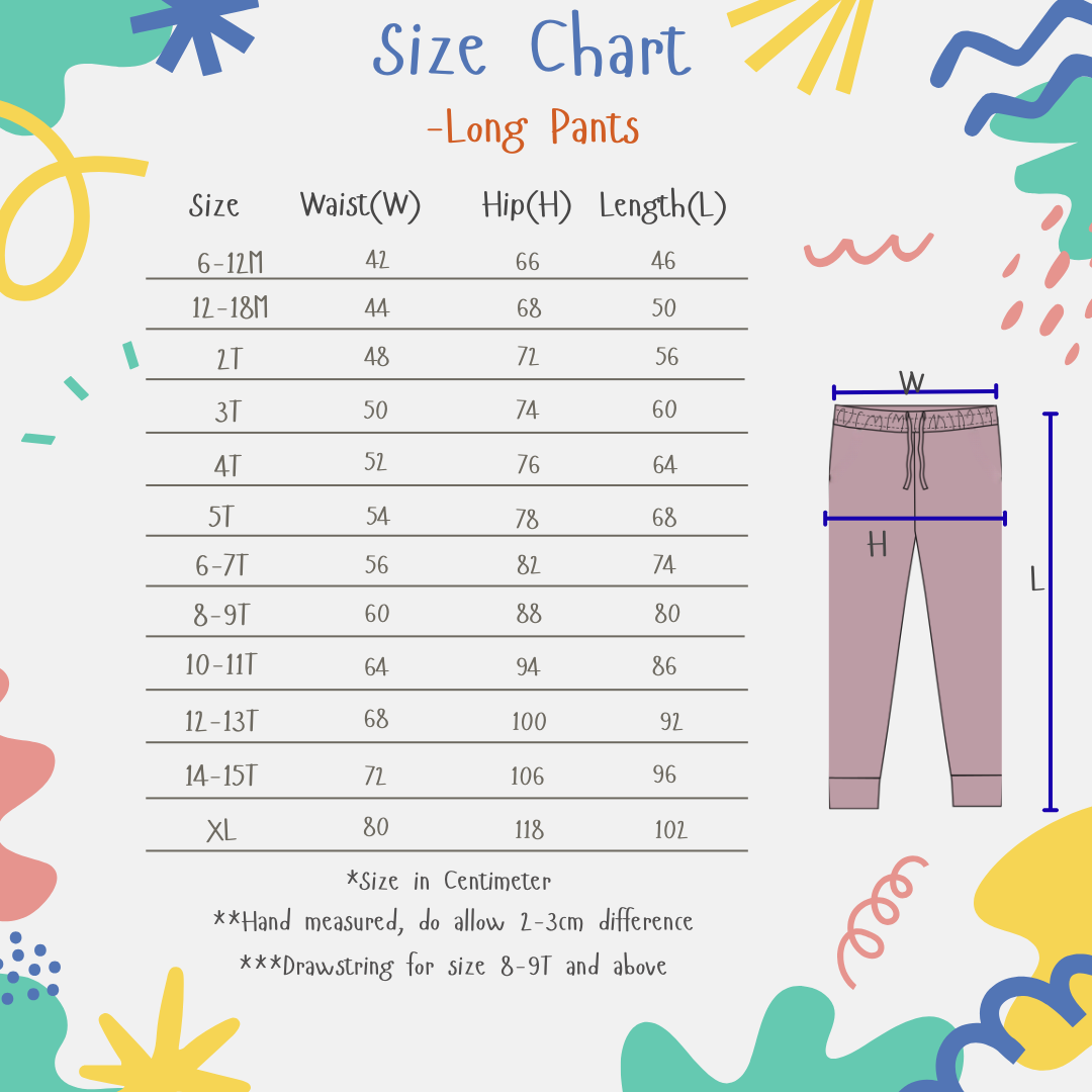 Bamboo Long Pants Plain Colour Cooling Eczema Friendly