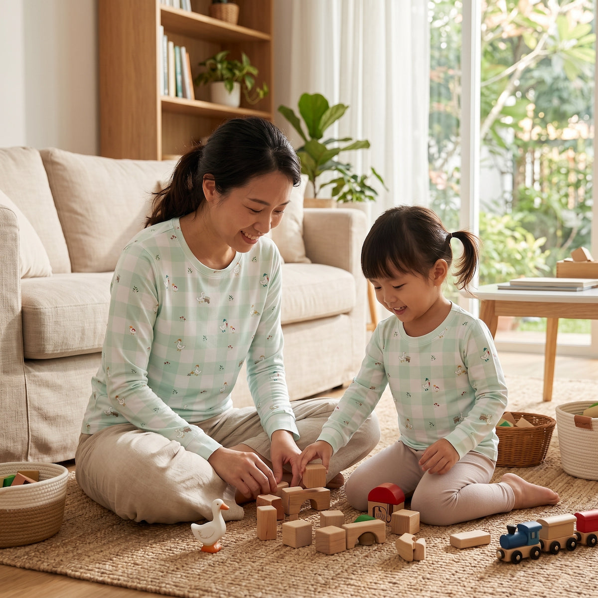 Cooling Bamboo Long Sleeve Tops Goose Farm Soft Comfortable Cooling Sleepwear | Family Matching Wear
