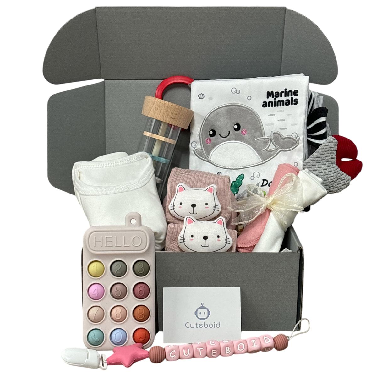 Champion Baby Shower Gift Set with Personalised Pacifier Strap