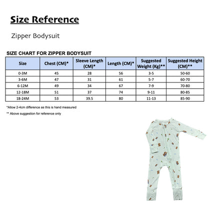 Baby Bamboo Zipper Bodysuit Onesie Romper with Flippable Mitten Botties