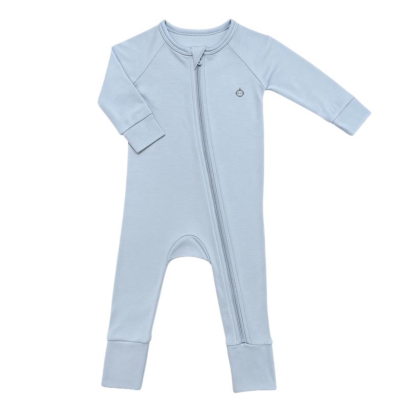 Baby Bamboo Zipper Bodysuit Onesie Romper with Flippable Mitten Botties