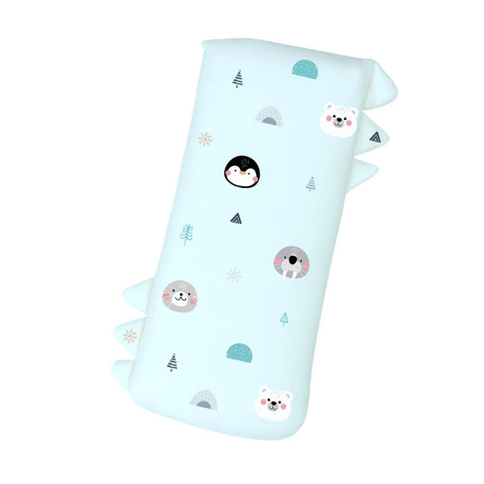 cuteboid light blue soft baby hugging bamboo pillow with artic animal prints