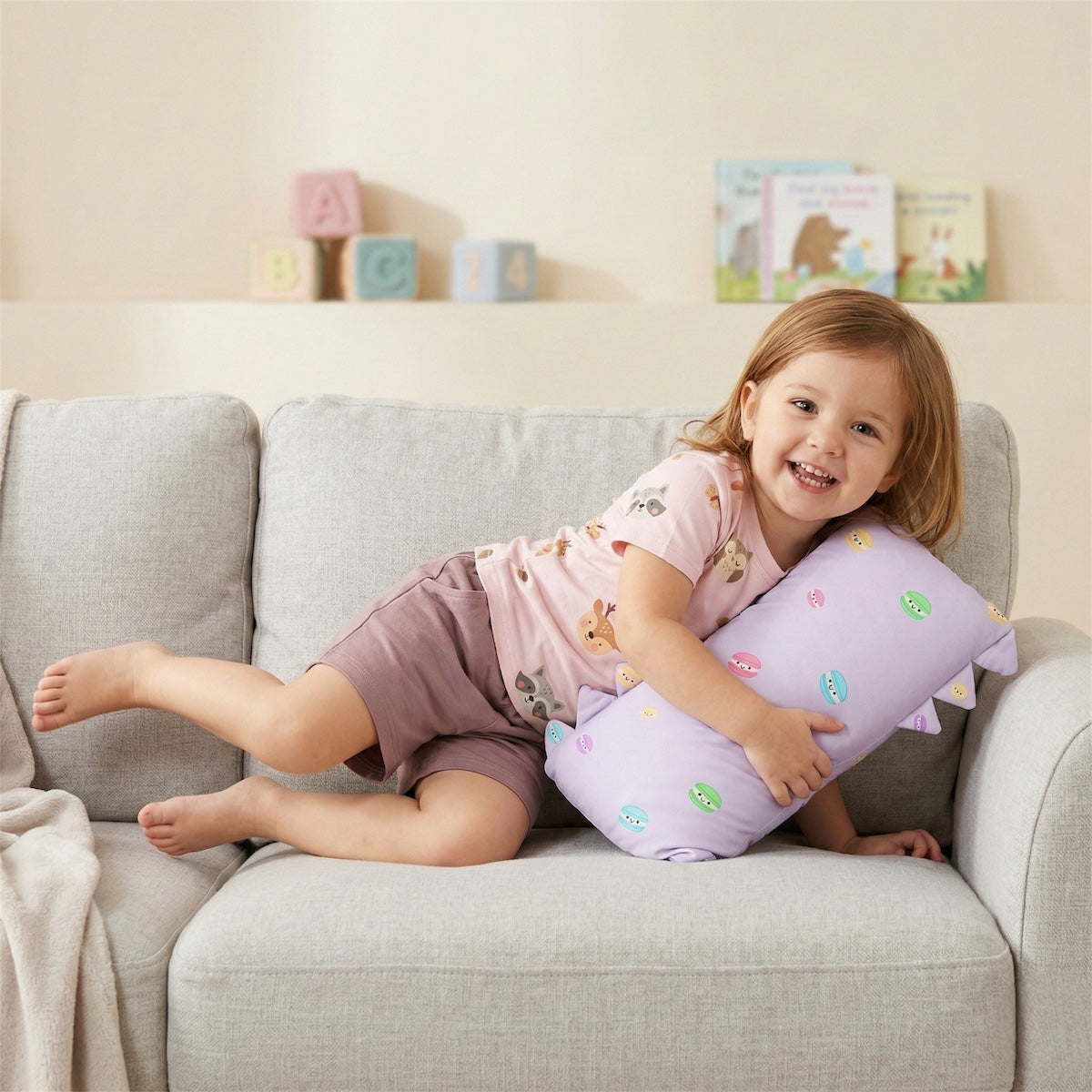 Bamboo Soft Hugging Pillow - Macarons | Hypoallergenic Suitable for Sensitive Skin