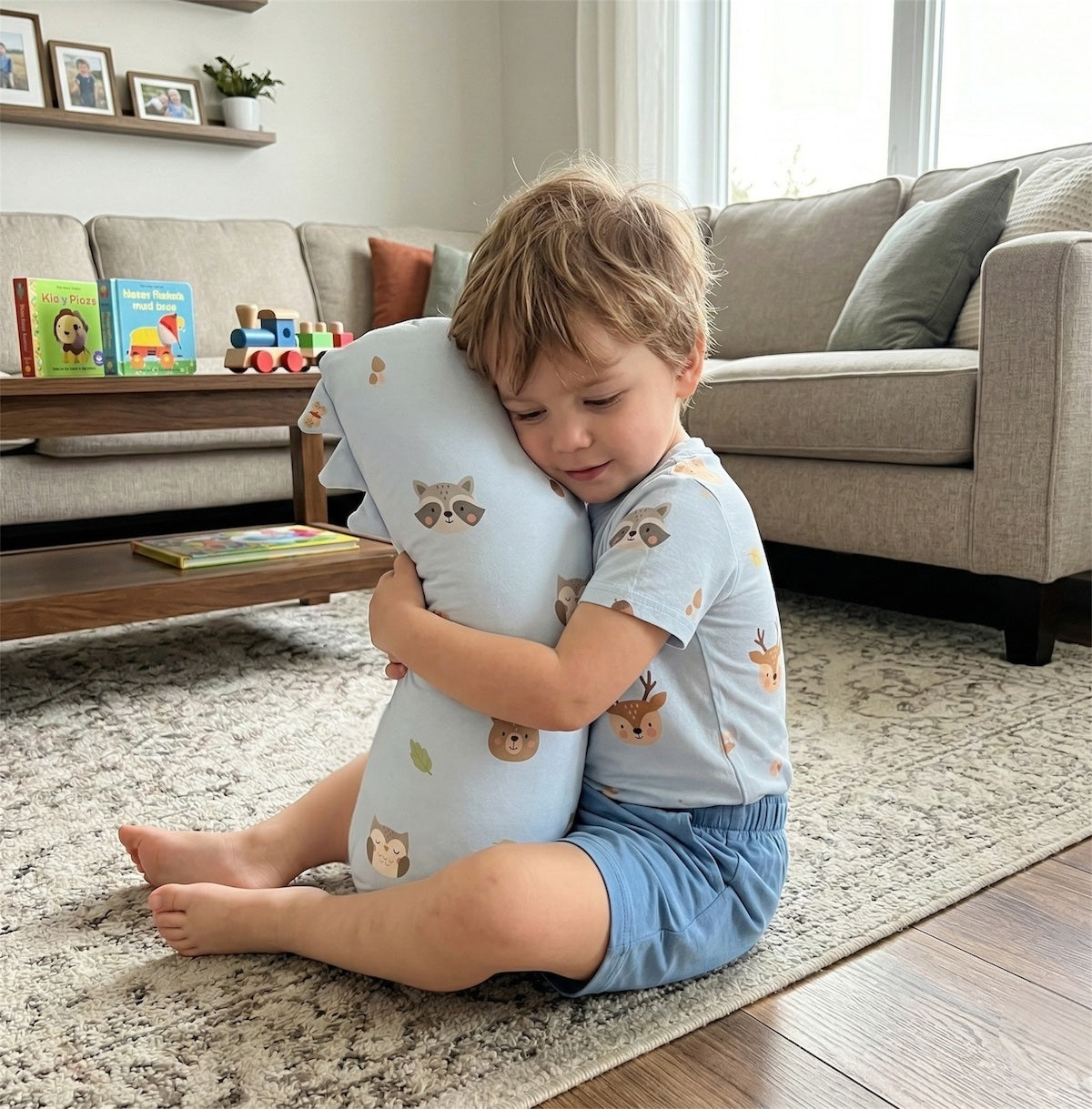 Baby Bamboo Pillow Soft Hugging Bedtime Bolster - Woods Fam