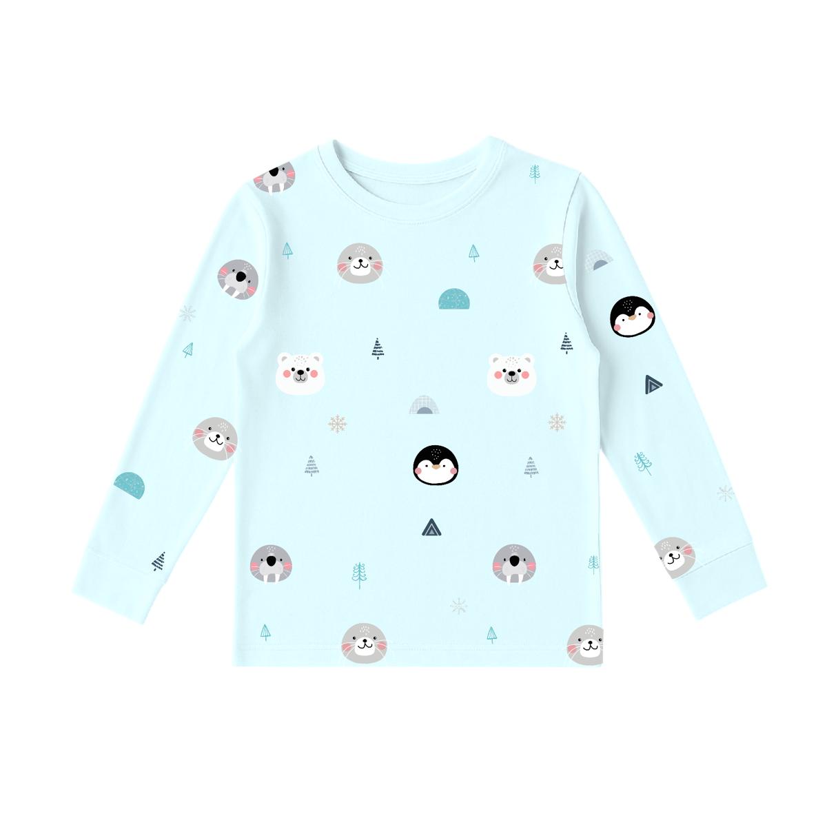 Bamboo Long Sleeve T Shirt - Frosty Fam | Breathable Comfortable Cooling Sleepwear