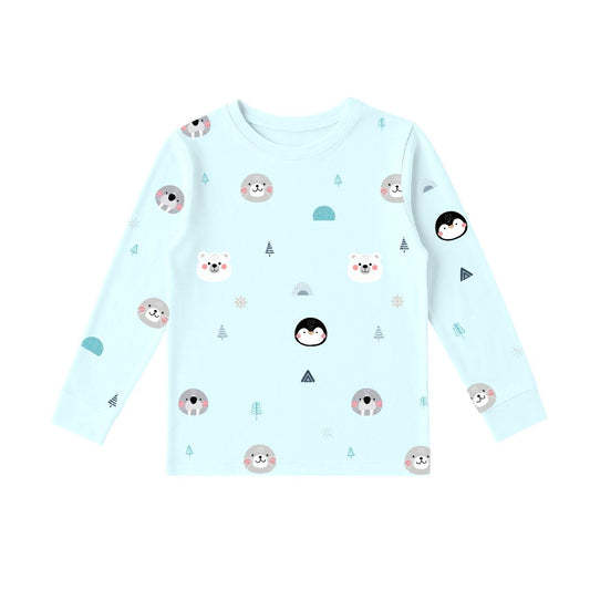 Bamboo Long Sleeve T Shirt - Frosty Fam | Breathable Comfortable Cooling Sleepwear