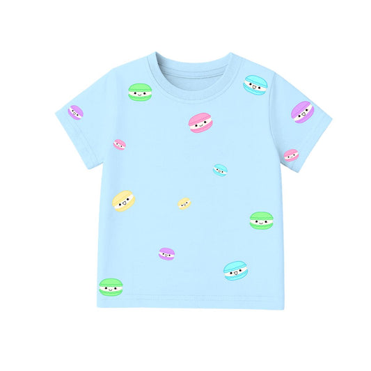Kids Bamboo T-Shirt Soft Cooling Tops - Macarons | Sensitive Skin Friendly