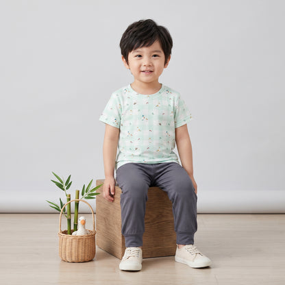 Kids Cooling Bamboo T Shirt Goose Farm Soft Comfortable Breathable Tops | Parents Kids Matching