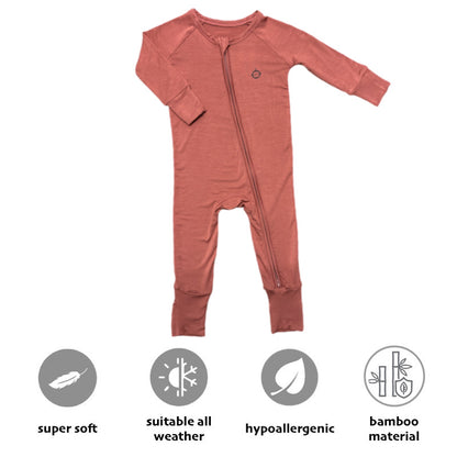 kids bamboo zipper onesie baby bodysuit