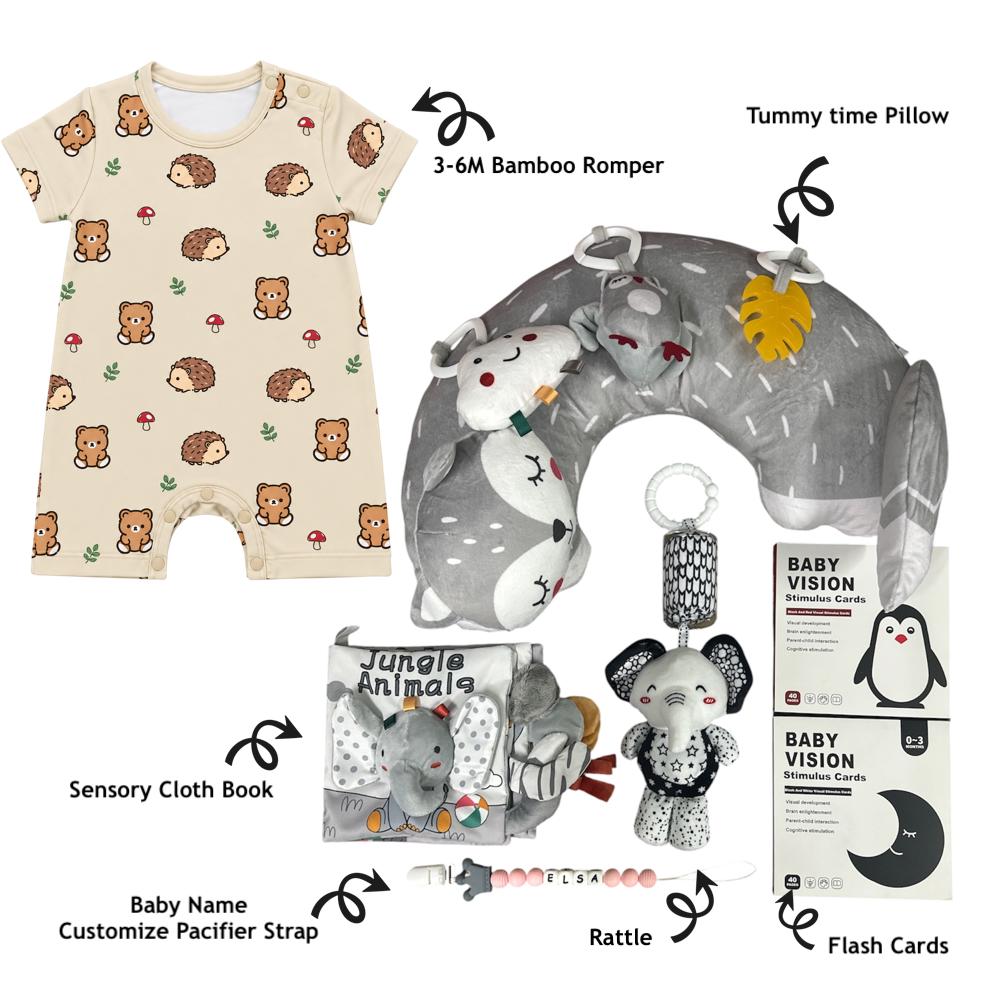 Little Discoveries Baby Gift set with Customised Pacifier Strap