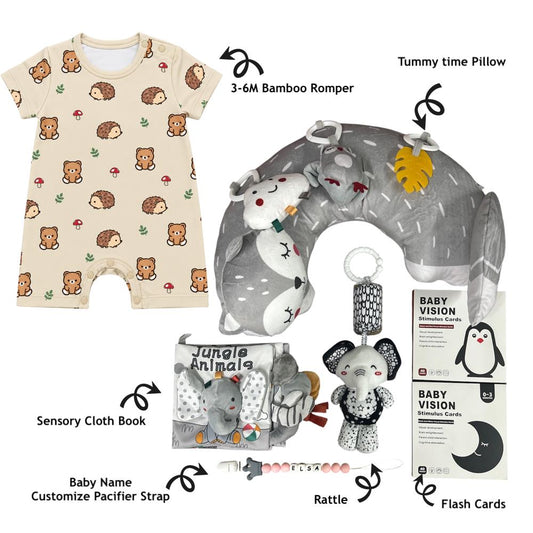 Little Discoveries Baby Gift set with Customised Pacifier Strap