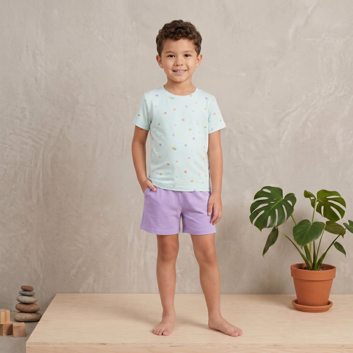 Kids Cooling Bamboo T Shirt Little Lagoon Soft Comfortable Breathable Tops | Suitable for Eczema Skin