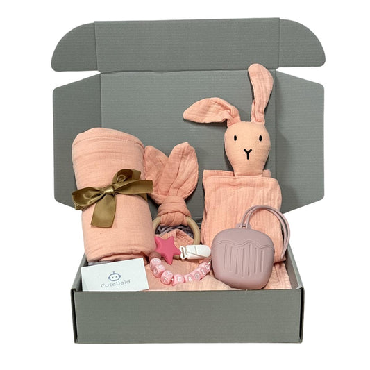 Precious Love 6pc Newborn Baby Gift Set with Personalised Name Strap