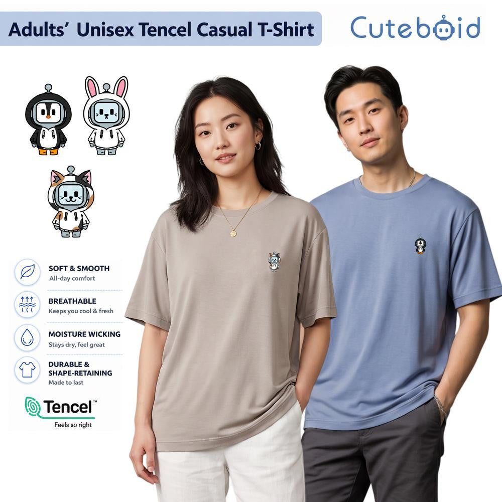 Cuteboid Adult Tencel Cooling Unisex Oversized T-Shirt