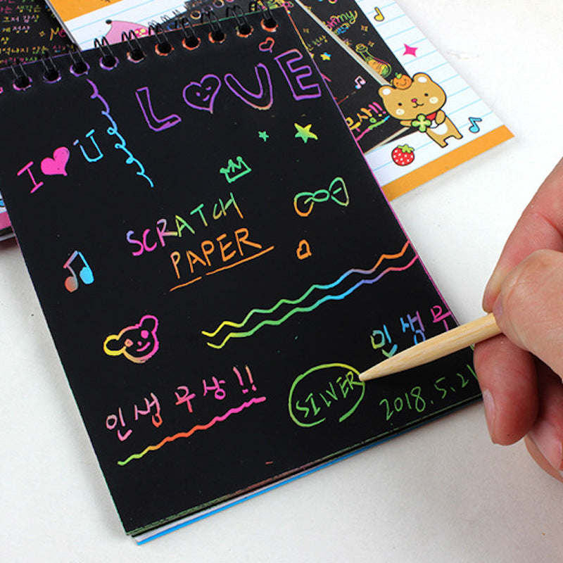 Kids Scratch Note DIY Colourful Scratchpad – Cuteboid